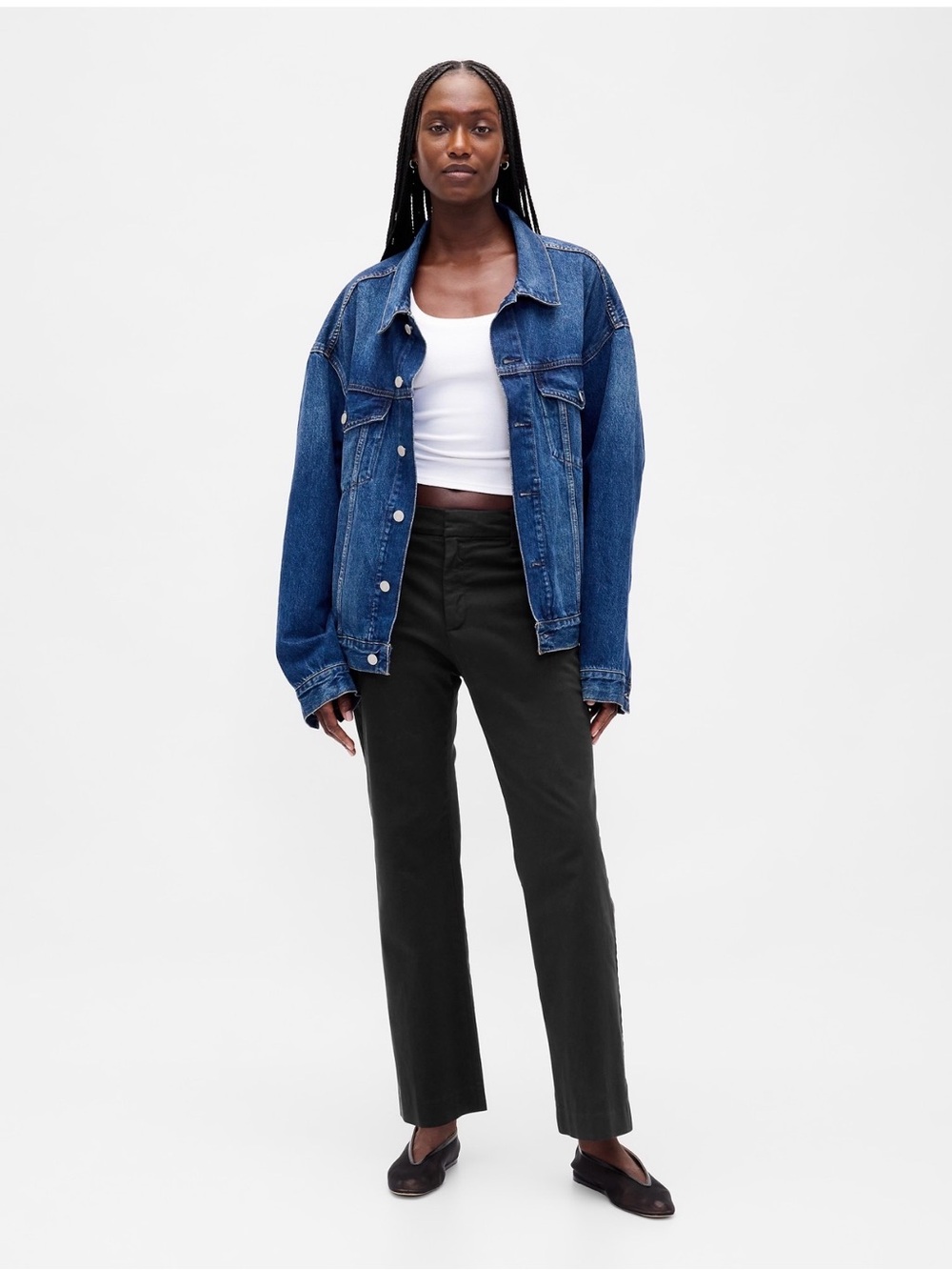 New Gap Downtown Khaki Pants in Black